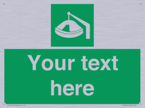 Custom sign Safe condition Davit-launched liferaft